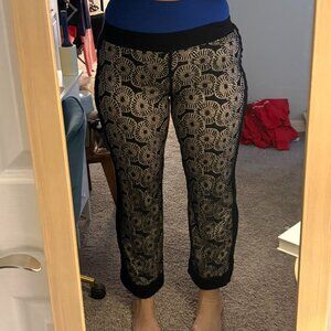 Carmen Marc Valvo Women's Lace Crochet Beach Pants